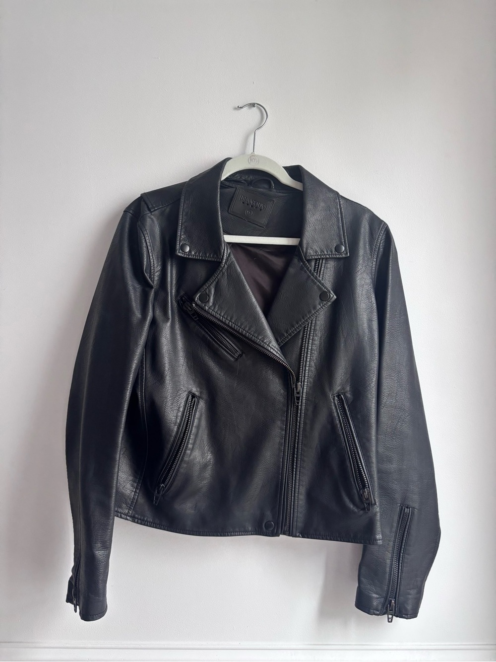 Blank NYC Black Faux Leather Biker Jacket